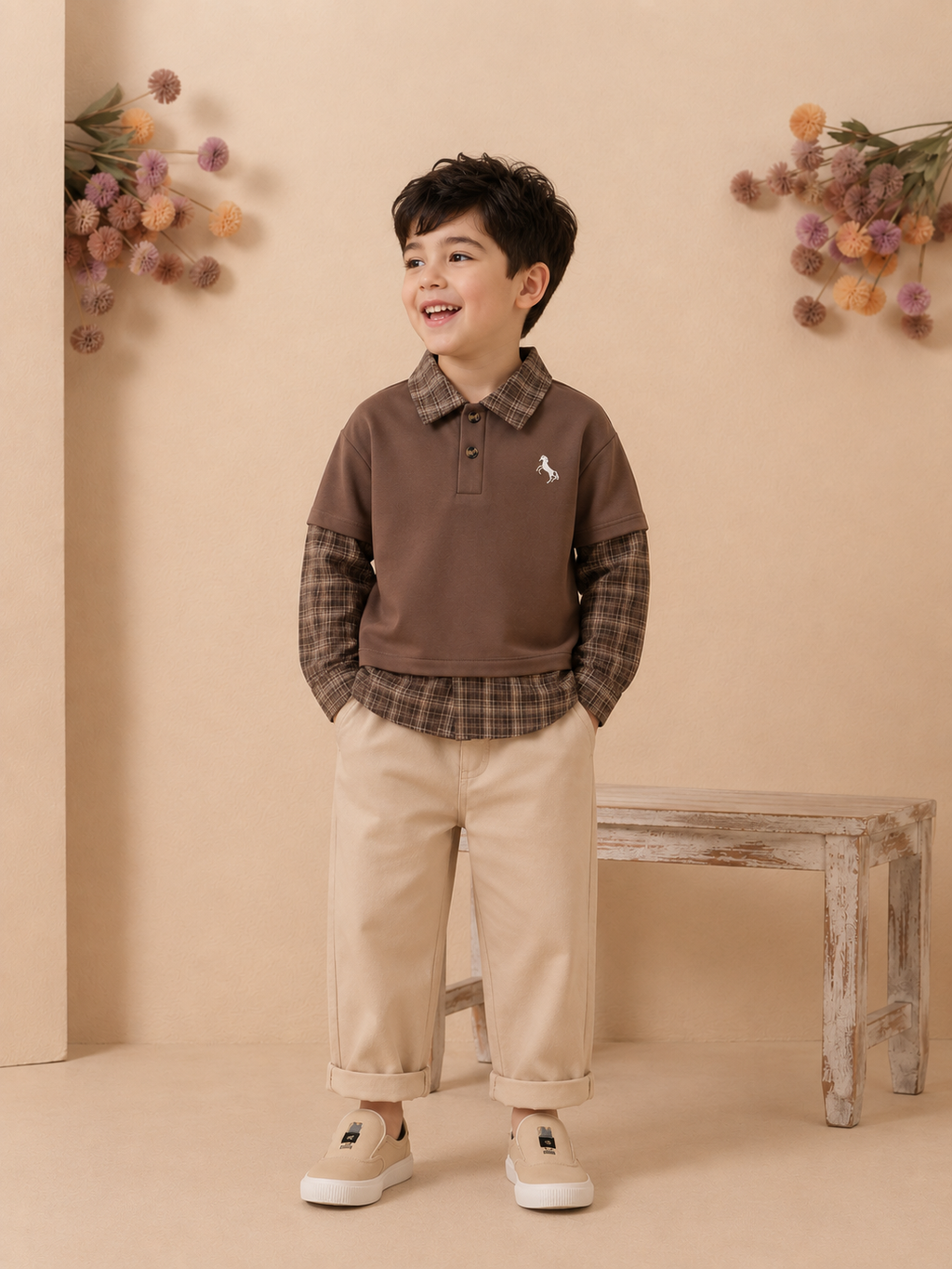Ensemble 2 pièces d'automne pour garçons (collection 2026) – Style coréen – modèle 01
